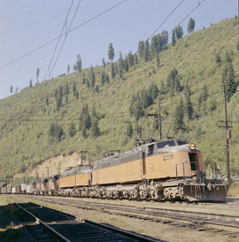 Chicago, Milwaukee, St. Paul & Pacific Railroad Company electric locomotive number E-73 at Av...