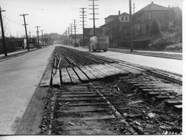 Seattle & Rainier Valley Railway tracks in Seattle, Washington, 1937