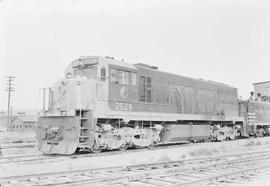 Northern Pacific diesel locomotive number 2529 at Auburn, Washington, in 1968.