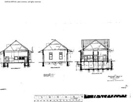 Northern Pacific Engineering Drawing, Depot at Kelso, Washington, 1911