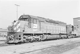 Burlington Northern diesel locomotive 6423 at Auburn, Washington in 1973.