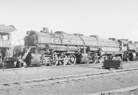 Northern Pacific steam locomotive 5010 at Livingston, Montana, in 1954.