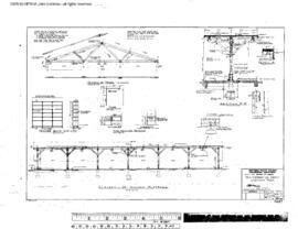 Northern Pacific Engineering Drawing, Depot at Gardiner, Montana, 1955