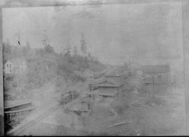 Northern Pacific facilities at Goble, Oregon, circa 1900.