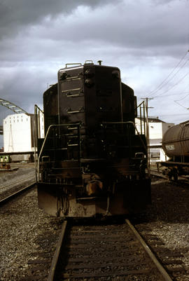 Burlington Northern Railroad Company diesel locomotive 1782 at Portland, Oregon in 1978.