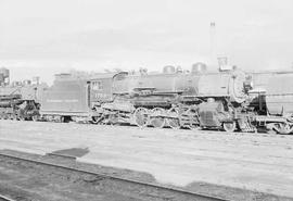 Northern Pacific steam locomotive 1769 at Glendive, Montana, in 1953.