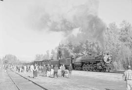 Spokane, Portland & Seattle Railway steam locomotive number 700 at Kootenai, idaho in 2002.