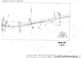 Plat Map of Northern Pacific Facilities at Lolo, Montana, 1955