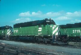 Burlington Northern 8150 at Vancouver, British Columbia in 1990.