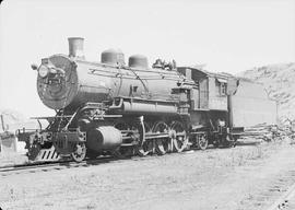 Northern Pacific steam locomotive 1594 at Logan, Montana, in 1943.