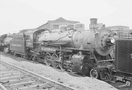 Northern Pacific steam locomotive 1819 at Brainerd, Minnesota, in 1954.