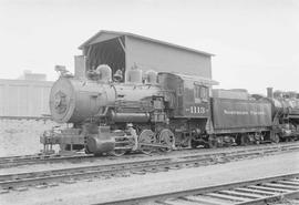 Northern Pacific steam locomotive 1113 at Brainerd, Minnesota, in 1954.