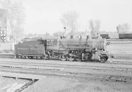 Northern Pacific steam locomotive 1213 at Dilworth, Minnesota, in 1954.