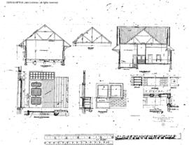 Northern Pacific Engineering Drawing, Depot at Hoquiam, Washington, 1913