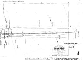 Plat Map of Northern Pacific Facilities at Columbus, Montana, 1928