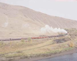 Spokane, Portland & Seattle Railway steam locomotive number 700 at Yakima Canyon, Washington ...