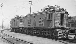 Butte Anaconda & Pacific Railway Electric Locomotives Number 59 and 60 at Anaconda, Montana i...