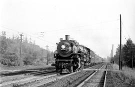 Northern Pacific steam locomotive 2601 at Seattle, Washington, in 1947.