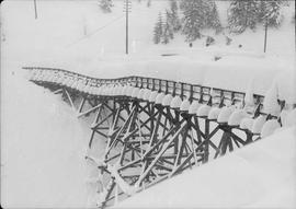 Northern Pacific footbridge at Martin, Washington, in 1945.