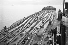 Burlington Northern Santa Fe Railway Barge at Vancouver, British Columbia, on January 27, 1976.