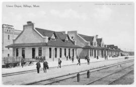 Northern Pacific station at Billings, Montana, circa 1909.