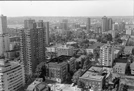 City view at Vancouver, British Columbia in July 1975.