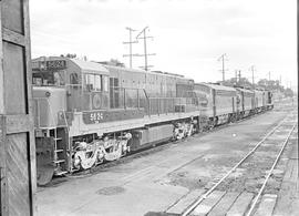 Burlington Northern diesel locomotive 5624 at Auburn, Washington in 1970.