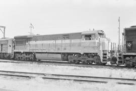 Burlington Northern diesel locomotive 5707 at Auburn, Washington in 1971.