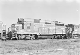 Burlington Northern diesel locomotive 2251 at Galesburg, Illinois in 1972.