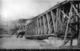 Columbia and Puget Sound Railroad bridge at Maple Valley, Washington in 1911.