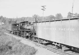 Northern Pacific steam locomotive 684 near Bellevue, Washington, in 1953.