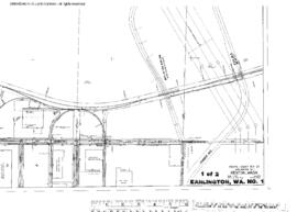 Plat Map of Pacific Coast Railroad Facilities at Earlington, Washington, 1965