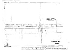 Plat Map of Northern Pacific Facilities at Bonita, Montana, undated