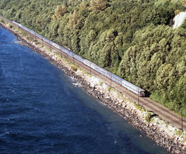 Amtrak passenger train number 14 at Tacoma, Washington in 1979.