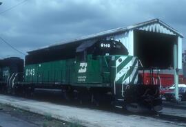 Burlington Northern 8148 at Vancouver, British Columbia in 1987.