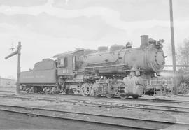 Northern Pacific steam locomotive 1191 at Laurel, Montana, in 1954.