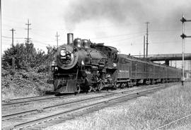 Northern Pacific steam locomotive 2194 at Seattle, Washington, circa 1940.