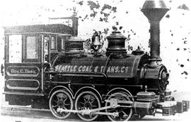 Seattle and Walla Walla Railroad steam locomotive number 3, Geo. C. Bode, at Seattle, Washington ...