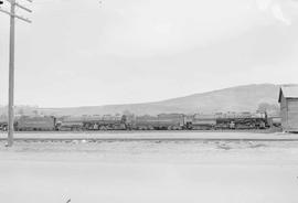 Northern Pacific steam locomotive 5100 at Livingston, Montana, in 1955.