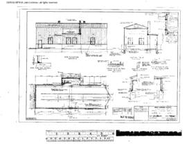 Great Northern Engineering Drawing, Engine House, Steel at Hogeland, Montana, 1951