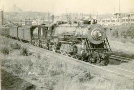 Great Northern Railway steam locomotive 2501 in Washington State, undated.