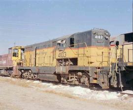 Wabash Valley Railroad Diesel Locomotive Number 4103 at Boise, Idaho in October 1988.