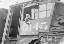 Northern Pacific steam locomotive 5145 at Tacoma, Washington, in 1955.