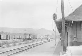 Chicago, Milwaukee, St. Paul & Pacific Railroad Company freight yard at St. Maries, Idaho in ...