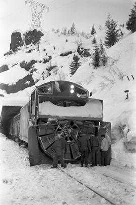 Northern Pacific rotary snow plow number 42 at Stampede, Washington in 1972.