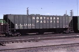 Northern Pacific hopper car number 76482 at Albuquerque, New Mexico, in 1980.