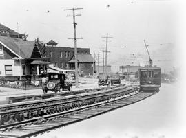 Tacoma Railway and Power Company streetcar 350 at Tacoma, Washington, circa 1915.