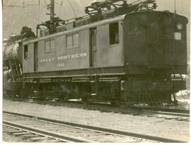 Great Northern Railway electric locomotive 5000 in Washington, undated.