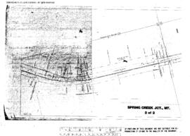 Plat Map of Great Northern Facilities at Spring Creek Jct, Montana, 1936