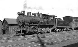 Pacific Coast Railroad steam locomotive number 17 at Seattle, Washington in 1938.